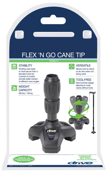 Drive Medical Flex N Go Cane Tip, Tool-Free