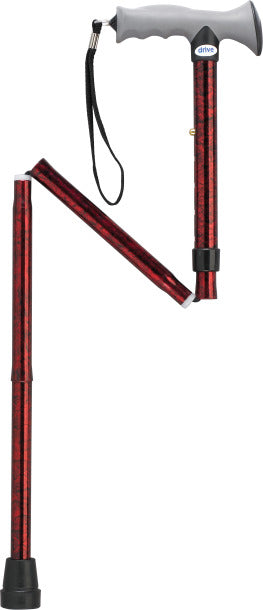 Drive Medical Aluminum Folding Canes with Gel Grip, Height Adjustable