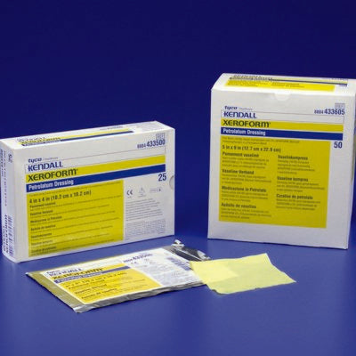 Cardinal Xeroform Petrolatum Impregnated Dressing 1 X 8 Inch Gauze Bismuth Tribromophenate / Petrolatum Sterile - 8884433301