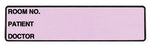 Carstens Wide-Trak Pre-Printed Label Communication Fill In Room No. / Patient / Doctor Lavender 1-1/8 X 5-3/8 Inch - 1655-09
