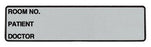 Wide-Trak - Pre-Printed Label Chart Tab Gray Paper Room No_Paitent_Doctor_ Black Patient Information 1-1/2 X 4 Inch - 1655-18