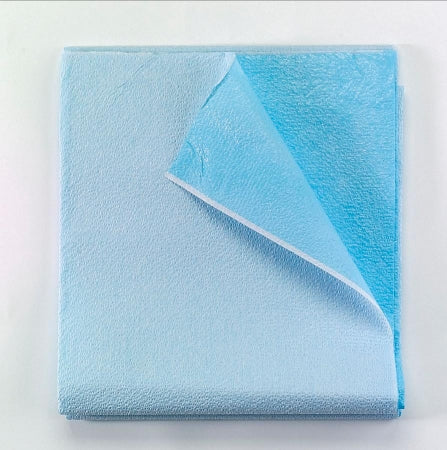 McKesson McKesson Stretcher Sheet Flat 40 W X 90 L Inch Blue Polyback Airlaid Disposable - 18-939