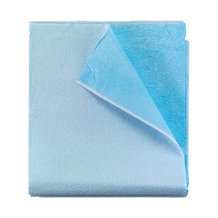 McKesson - Stretcher Sheet Flat Sheet 40 W X 90 L Inch Blue Polyback Airlaid Disposable - 18-939