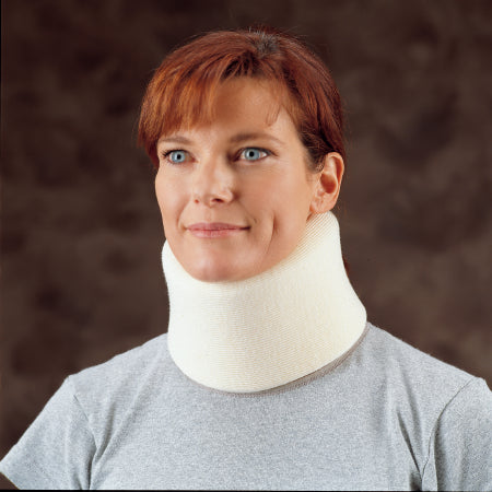 Deroyal Cervical Collar Comfo-Eze Medium Density Adult One Size Fits Most, Regular One-Piece 3-1/2 Inch Height 22 Inch Length - 1010-02