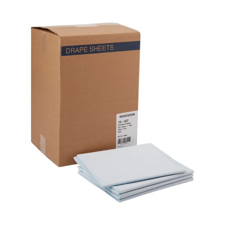 McKesson - Stretcher Sheet Flat Sheet 40 W X 72 L Inch Blue Tissue / Poly Disposable - 18-927