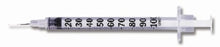 Becton Dickinson Micro-Fine Insulin Syringe with Needle 1 mL 28 Gauge 1/2 Inch Attached Needle Without Safety - 329424