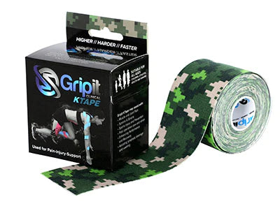 Gripit KTAPE - Kinesiology Tape Cotton / Lycra / Spandex 2 Inch X 5-1/2 Yard Camo NonSterile - 24-0130