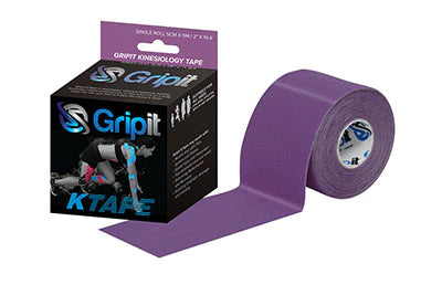 Gripit KTAPE - Kinesiology Tape Cotton / Lycra / Spandex 2 Inch X 5-1/2 Yard Purple NonSterile - 24-0124