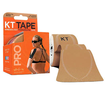 KT Tape Pro - Kinesiology Tape Pre-Cut Synthetic Fabric 2 X 6-1/2 Yard Stealth Beige NonSterile - 25-3420