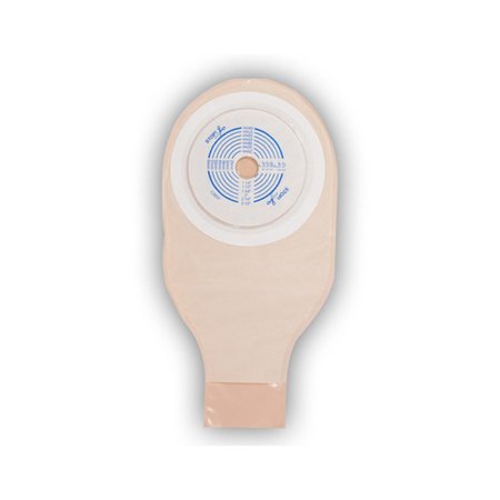 ActiveLife - Colostomy Pouch One-Piece System 12 Inch Length 1-1/4 Inch Stoma Drainable Flat, Pre-Cut - 022759