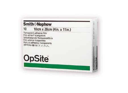Smith & Nephew Opsite Transparent Film Dressing OpSite Rectangle 5-1/2 X 10 Inch 2 Tab Delivery Without Label Sterile - 4967