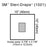 3M Steri-Drape - Surgical Drape Small Drape with Incise Film 15 W X 15 L Inch Sterile - 1021