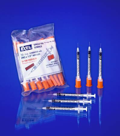 Comfort Point Lo-Dose - Insulin Syringe with Needle 0.5 mL 28 Gauge 1/2 Inch Regular Wall NonSafety - 26026