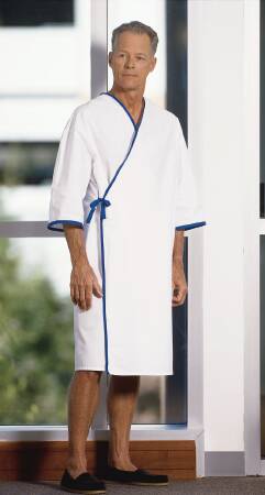 Fashion Seal Uniforms - Patient Exam Gown One Size Fits Most White Reusable - 627