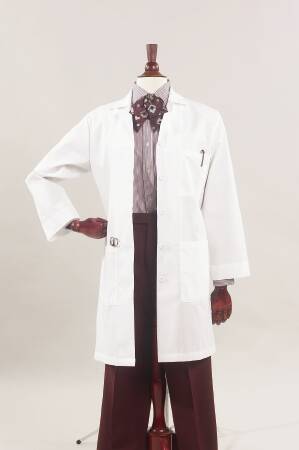 Fashion Seal Uniforms Lab Coat White Medium Long Sleeves Knee Length - 444-