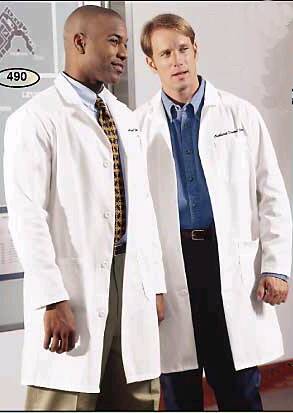 Fashion Seal Uniforms Lab Jacket White Size 38 Long Sleeves Hip Length - 447-SZ38