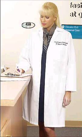 Fashion Seal Uniforms - Lab Coat White Medium Knee Length Reusable - 433-M