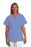 Fashion Seal Uniforms Poplin Scrub Shirt Large Ceil Blue 2 Pockets Short Sleeves Female - 7347-L