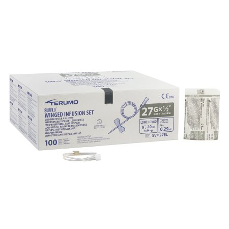 Surflo - Infusion Set 27 Gauge 1/2 Inch 8 Inch Tubing Without Port - SV*27EL