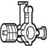 Baxter Healthcare Stopcock 4-Way Rotating Male Luer Lock Adapter 50/Case - 2C6204