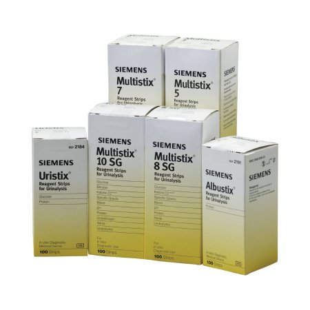 Multistix - Regent Strips Blood, Glucose, Ketone, Leucocytes, Nitrite, Protein, pH and Specific Gravity 100 per Bottle - 10337913