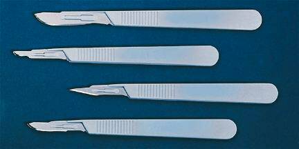 Fisher Scientific Graham-Field Scalpel Size 11 Stainless Steel / Plastic Sterile Disposable - 089275B