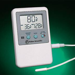 PANTek Technologies LLC Fisher Scientific Ambient Temperature Thermometer Fahrenheit -58° to +158°F Short Epoxy Sensor Desk Mount Battery Operated - 1507717A