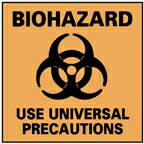 National Marker - Door Sign Caution Biohazard Use Universal Precautions - 18999760