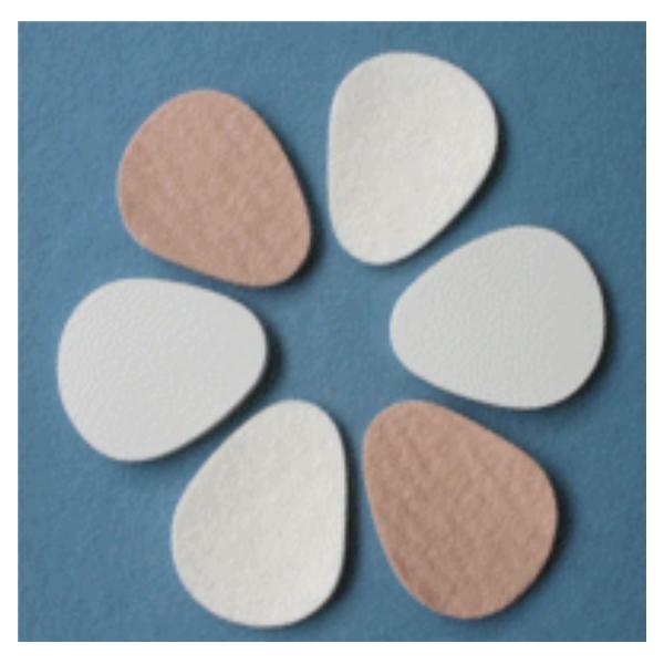 Aetna Felt Corporation Pad Orthopedic Pedi-Pads Mtrsl Felt 1/4" Thick Adhesive White Sz 106 Lg 100/Pk - 10319