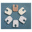 Aetna Felt Corporation Pad Orthopedic Pedi-Pads Corn Felt 1/16" Thick Adhesive White #105 100/Bg - 18019