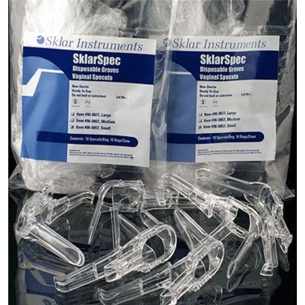 Sklar Instruments Speculum Vaginal Graves Small Disposable Clear 100/Ca - 96-0857
