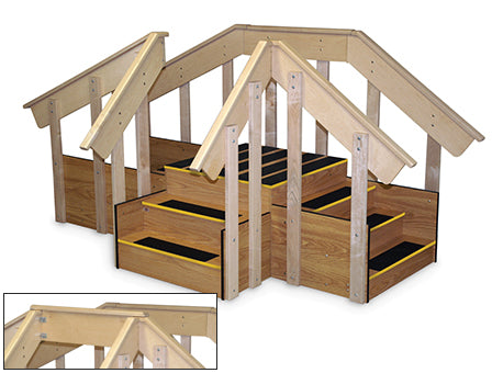 Hausmamann Patented 3-in-1 Training Staircase - 109" x 56" x 24", - 1570