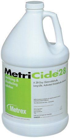 Metrex Research MetriCide 28 Glutaraldehyde High-Level Disinfectant Activation Required Liquid 1 gal. Jug Max 28 Day Reuse - 328994