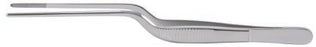 Miltex - Dressing Forceps Lucae 5-1/2 Inch Length OR Grade German Stainless Steel NonSterile NonLocking Bayonet Handle Straight Serrated Jaws / 0.6 mm Wide - 19-370