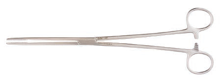 Miltex Miltex Dressing Forceps Bozeman 10-1/2 Inch OR Grade Stainless Steel (German) NonSterile Ratchet Lock Finger Ring Handle S-Curved Serrated Tip - 7-622