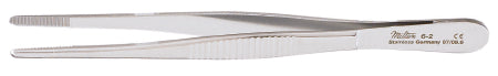 Miltex - Dressing Forceps 5-1/2 Inch Length OR Grade German Stainless Steel NonSterile NonLocking Thumb Handle Straight Serrated Tips - 6-8