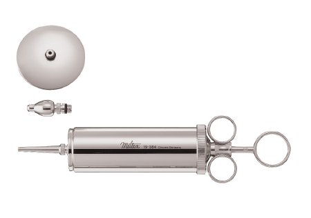 Miltex Irrigation Bulb Syringe 3 oz. Reusable NonSterile Stainless Steel - 19-382