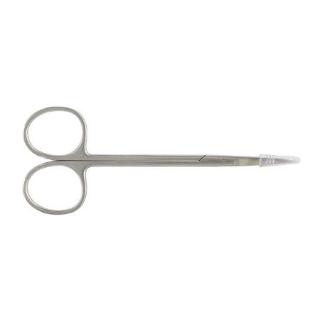 Miltex - Iris Scissors 4-1/2 Inch Length OR Grade German Stainless Steel NonSterile Finger Ring Handle Curved Blade Sharp Tip / Sharp Tip - 5-306