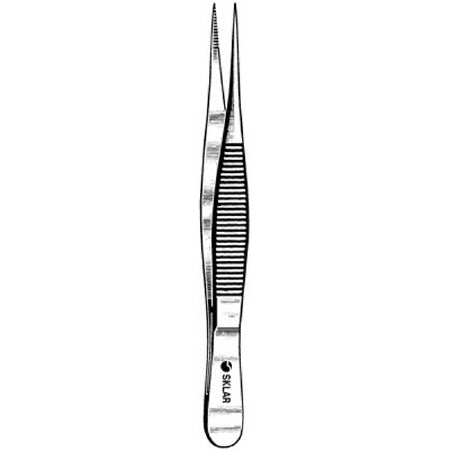 Sklar - Splinter Forceps 4-1/2 Inch Length Surgical Grade Stainless Steel NonSterile NonLocking Thumb Handle Straight - 19-3045