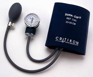 GE Healthcare Dura-Cuf Aneroid Sphygmomanometer Pocket Style Hand Held 2-Tube Adult Size Arm - 2346