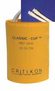 GE Healthcare Classic-Cuf Blood Pressure Cuff, 2 Tube Bladder Adult Arm Medium 23 - 33 cm Vinyl - 2603