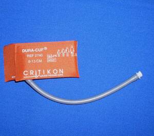 GE Healthcare Dura-Cuf Blood Pressure Cuff, 2 Tube Bladder Adult Arm Long 23 - 33 cm Nylon - 2772