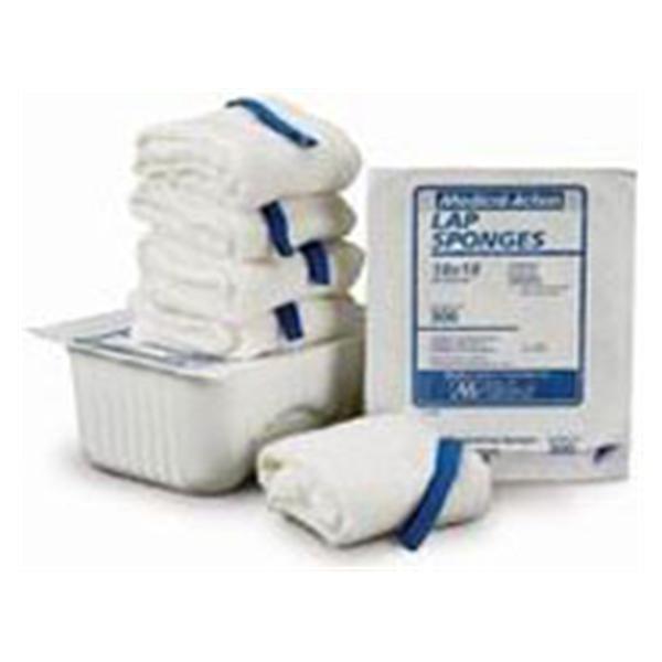 Medical Action Industries Sponge Laparotomy 100% Cotton 18X18" X-Ray Detectable Pre-Washed Strl 20X5/Case - 300