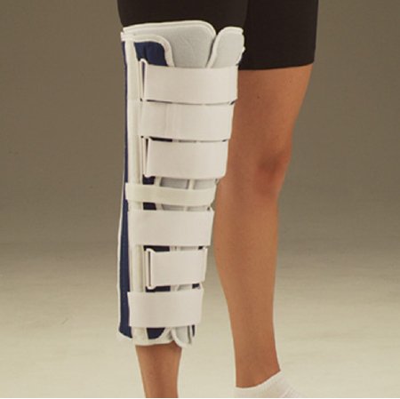 Deroyal Knee Immobilizer  One Size Fits Most Hook And Loop Closure 22 Inch Length Left Or Right Knee - 1220917