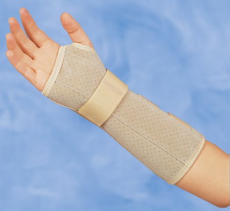 Deroyal - Wrist / Forearm Brace DeRoyal Suede Leatherette Right Hand Brown Pediatric Size - 5002-01