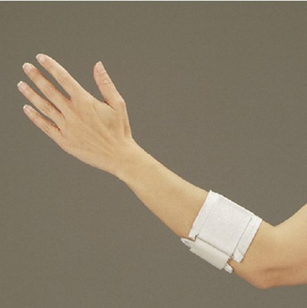 Deroyal Elbow Support  One Size Fits Most D-Ring / Hook And Loop Strap Closure Tennis Elbow Strap Left Or Right Elbow 3 X 13 Inch White - 6005-00