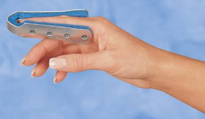Deroyal Finger Splint  Large Without Fastening Left Or Right Hand Silver - 9111-03