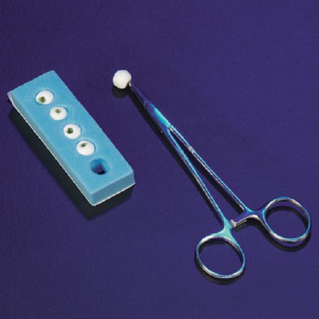 DeRoyal - Hard Dissector Surgical Sponge X-Ray Detectable Gauze 3/8 Inch Diameter 5 Count Foam Count Holder Sterile - 30-115