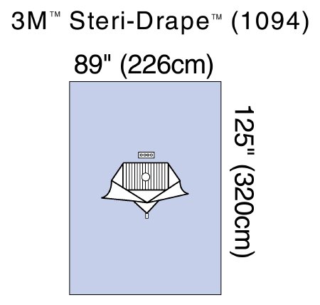3M Steri-Drape - Orthopedic Drape Arthroscopy Drape 89 W X 125 L Inch Sterile - 1094