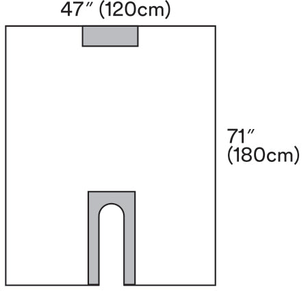 3M Steri-Drape Orthopedic Drape Long U-Drape 47 W X 70 L Inch Sterile - 1019